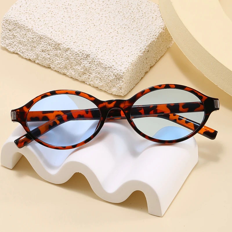 New Hundred Collocation Female Oval Small Frame Shape Sunglasses Classic Vintage Women Outdoor Leisure Exercise UV400 Eyewear