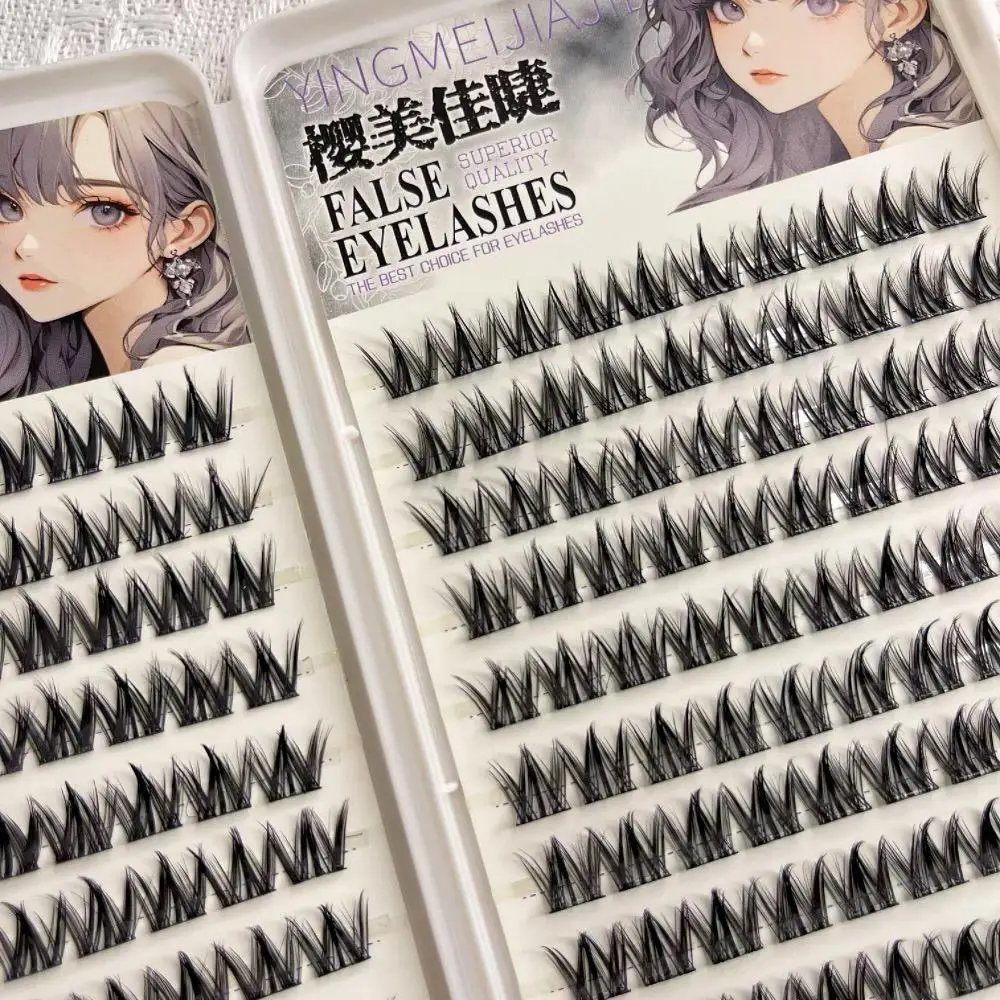 Pestañas postizas segmentadas naturales sin pegamento, pestañas Diy de gran capacidad, pestañas reutilizables fáciles de usar, agrandar el ojo para principiantes