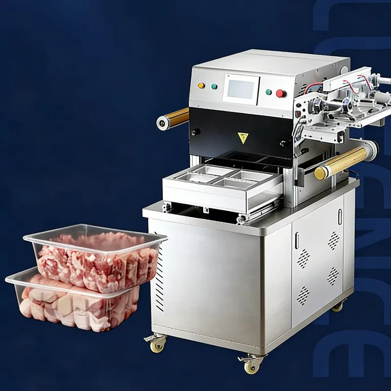 Automatic Vertical Modified Atmosphere Packaging Machine Food Nitrogen Flush Sealer For Seafood Deli Commercial Use
