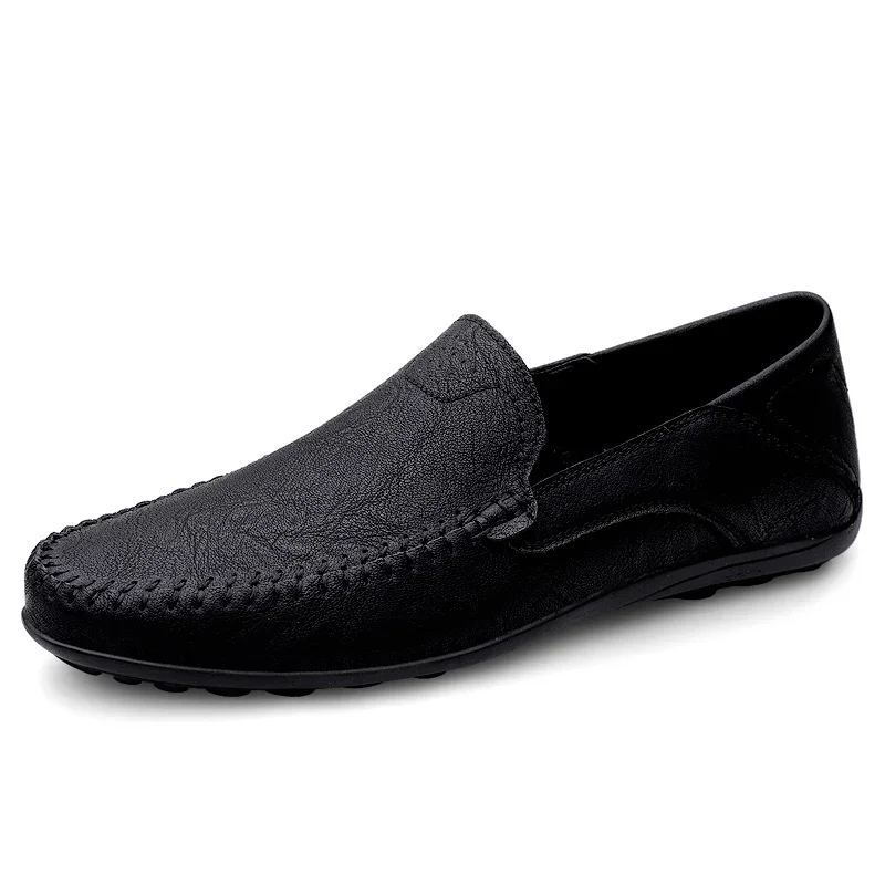 Genuine Leather Men Shoes Casual Formal Man Loafers Moccasins Luxury Italian Slip On Brand Male Boat Size 46 47 Mocassins Homens