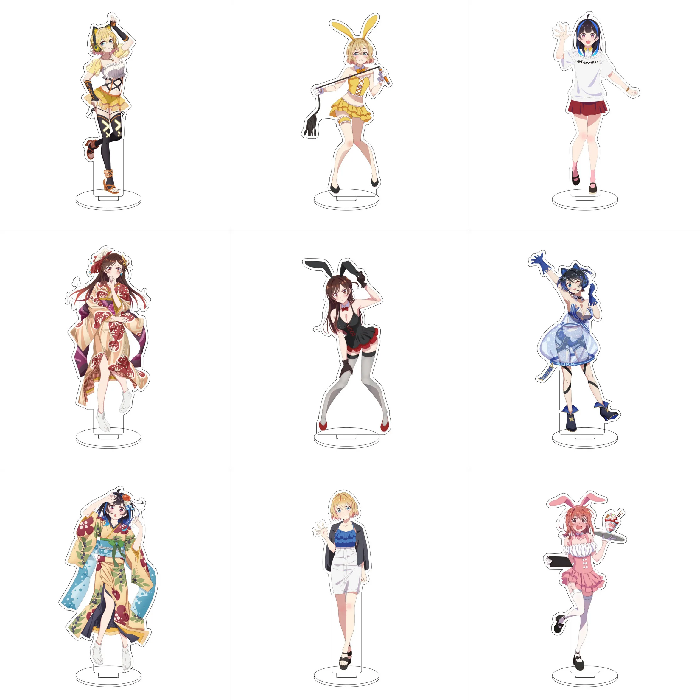Soporte acrílico de Anime Rent-A-Girlfriend, adornos Asami Nanami Sakurasawa Sumi Asami Nanami, soporte de figura, regalos de Halloween