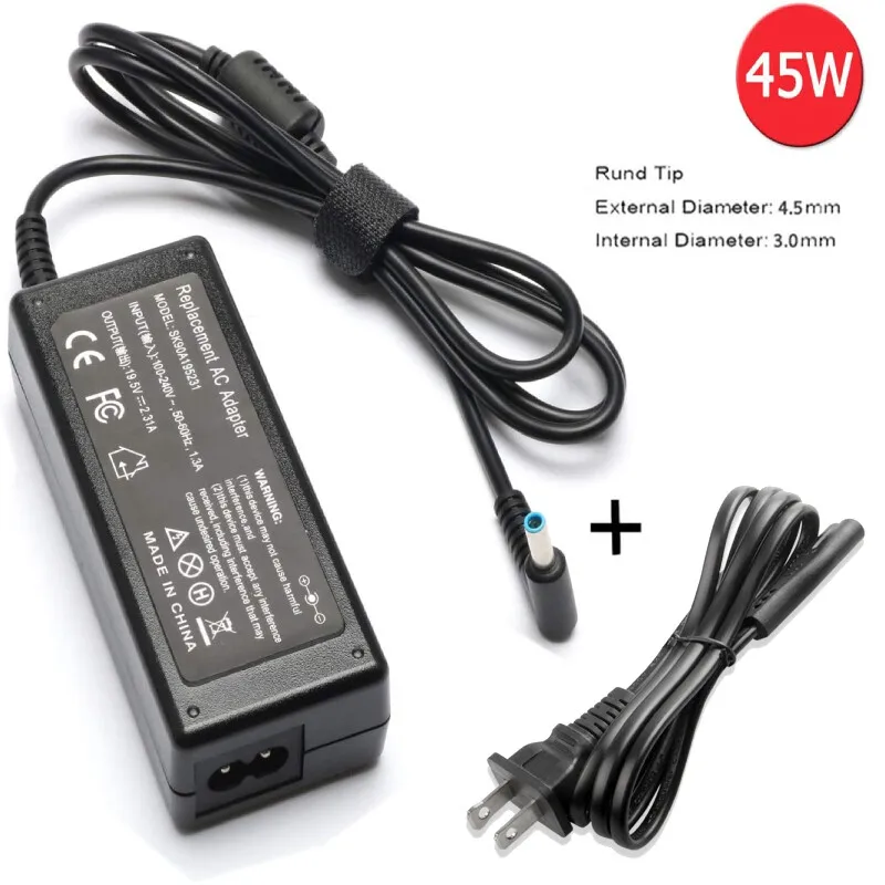 

45W Blue Tip AC Adapter for HP Charger TPN-C125 HSTNN-LA40 HSTNN-DA40 854054-002