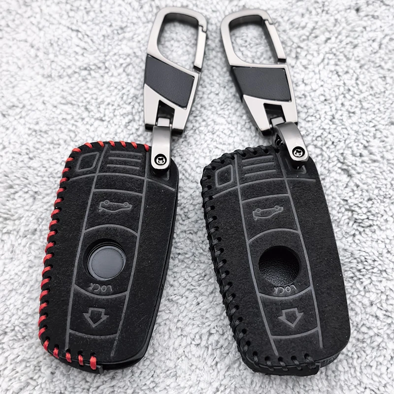 Leder Autoschlüssel-Hülle Zubehör für BMW E60 E61 E70 E81 E87 E90 E91 E92 X1 X5 X3 1 3 5 6 Serie Z4 Schutzhülle