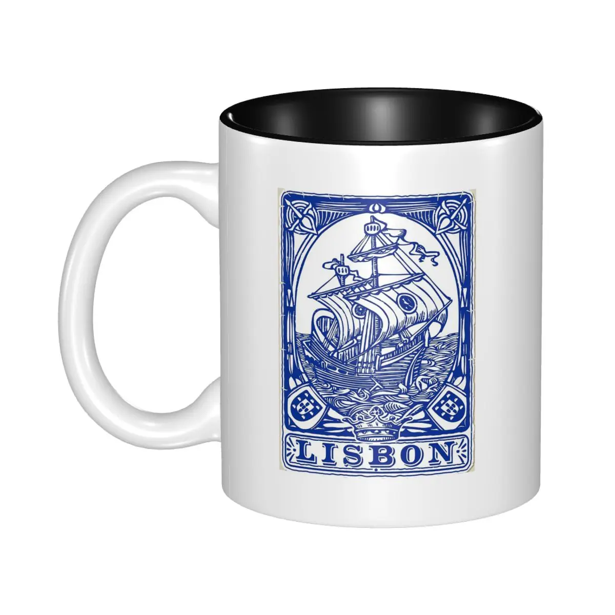 Azulejo Lisbon Azulejos Lisboa Mug Funny Ceramic Coffee Cups Tea Mugs Milk Cup Drinkware Gifts for Woman Man