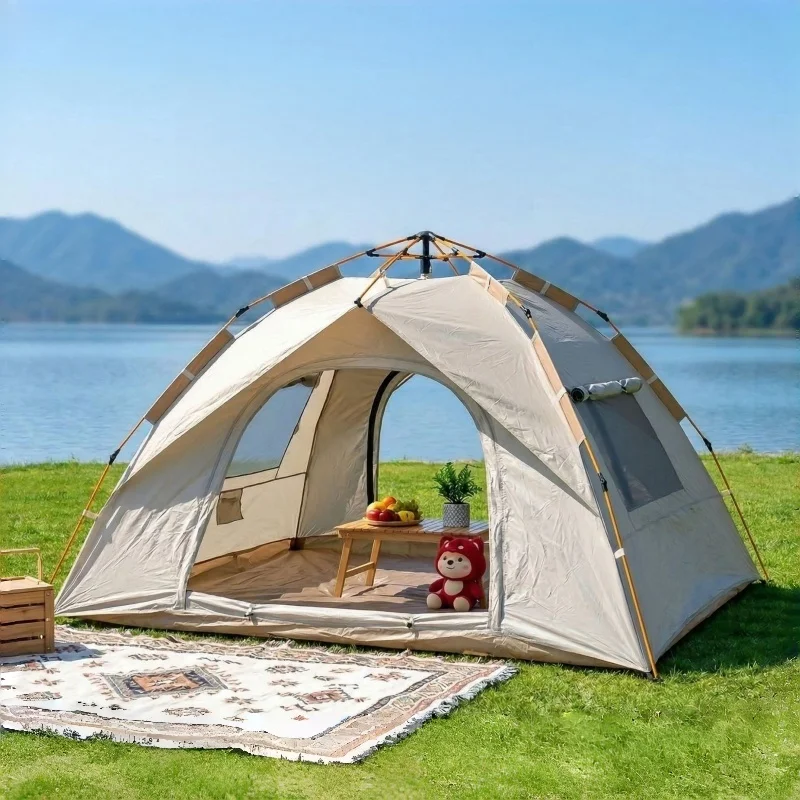 

Family Automatic Pop Up Beach Tent Waterproof UV Sun Shelter Portable Foldable Storage Bag Multi Person Outdoor Camping Travel