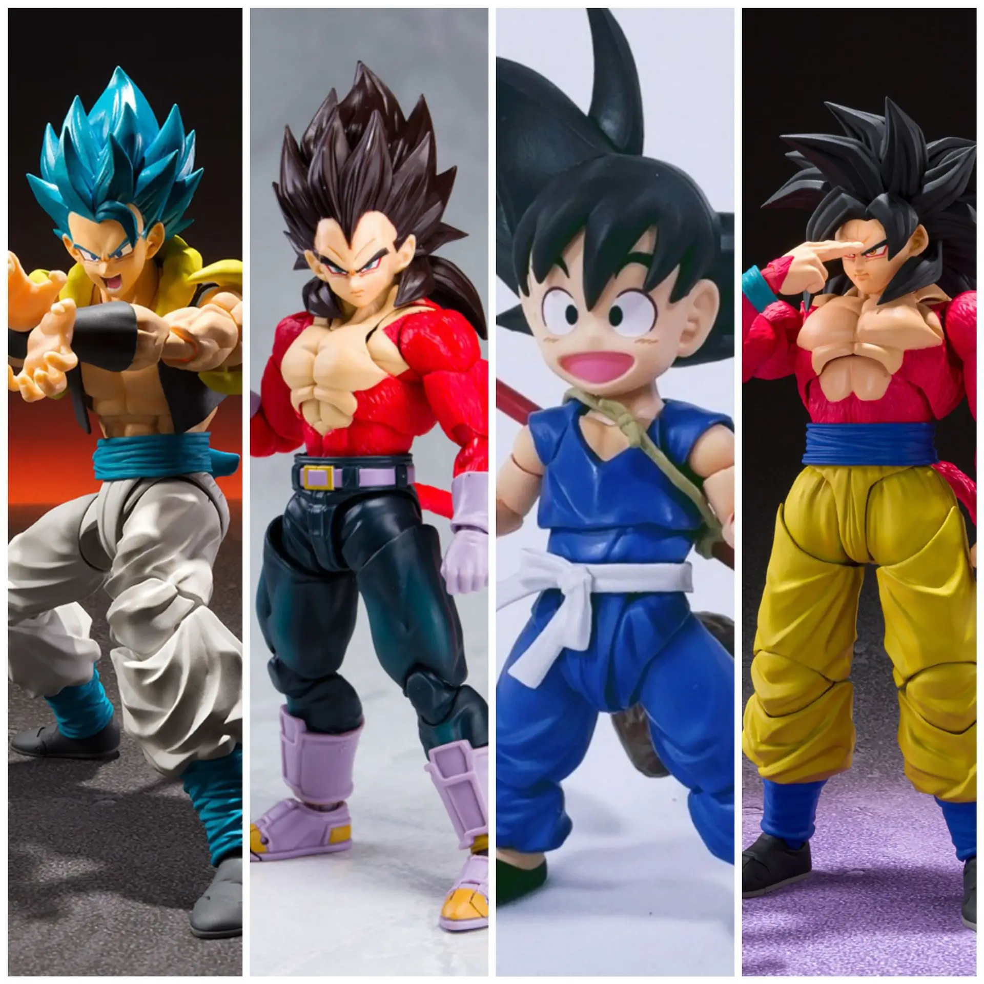 Dragon Ball Z Son Goku Vegetto SSJ Battle Damage Legendary Super Saiyan 4 Action Figure Model Toys Joint Movable Doll