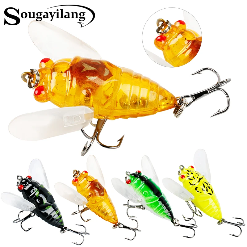 Sougayilang Angel köder 1 Stück/4 stücke mit lebensechten Angel augen Wolfram kugeln Drillinge Haken künstliche Wobbler Pesca Angel gerät
