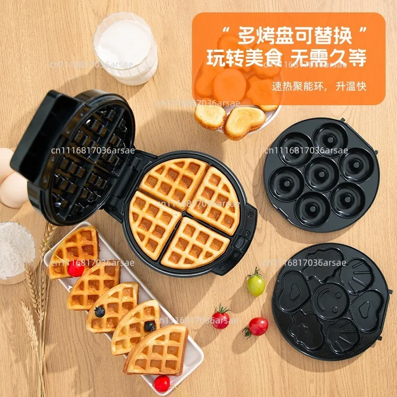 European Waffle Maker with Adjustable Temperature Control, Non-stick Tray and Touch Handle