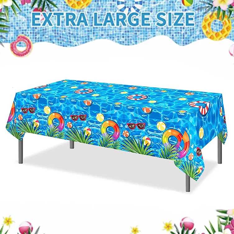 

Tropical Hawaiian Party Plastic Disposable Tablecloth Summer Pool Holiday Beach Party Tablecloth Decoration Supplies Accessories