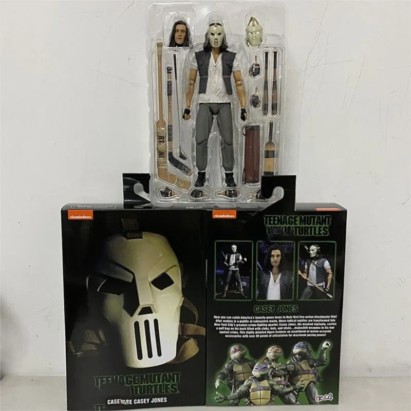 NECA السلاحف الشكل الكلاسيكي فيلم فيلم 1990 أبريل أونيل كيسي جونز إيستمان وليرد سلاحف ألعاب شخصيات الحركة #4