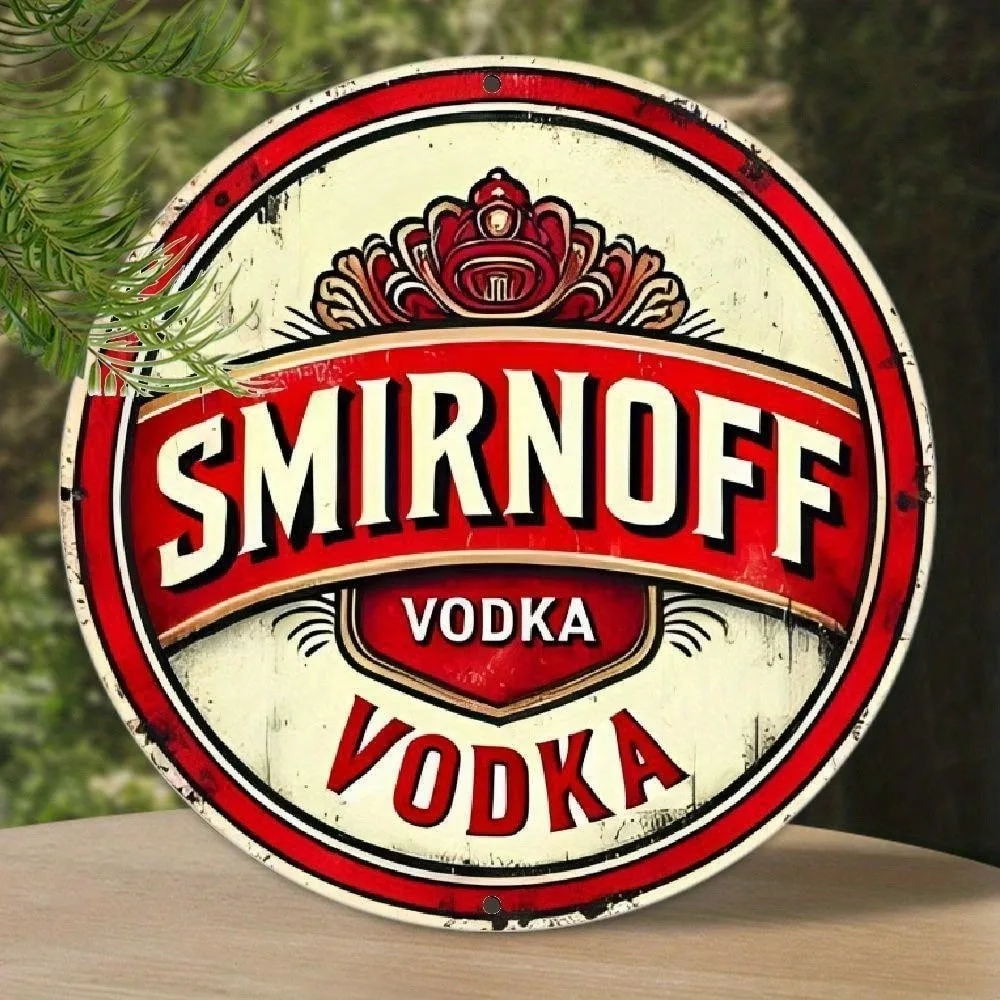 Smirnoff Vodka-letrero de estaño Retro, arte de pared de Metal de 8x8 pulgadas para el hogar, Bar, Man Cave, Pub, decoración de oficina