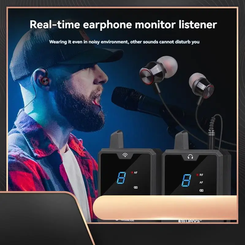 

DEBRA PROFESSIONAL АУДИО Беспроводная система внутриканального монитора Audio-Mini UHF Перезаряжаемая портативная система для музыкального аудиомониторинга вживую