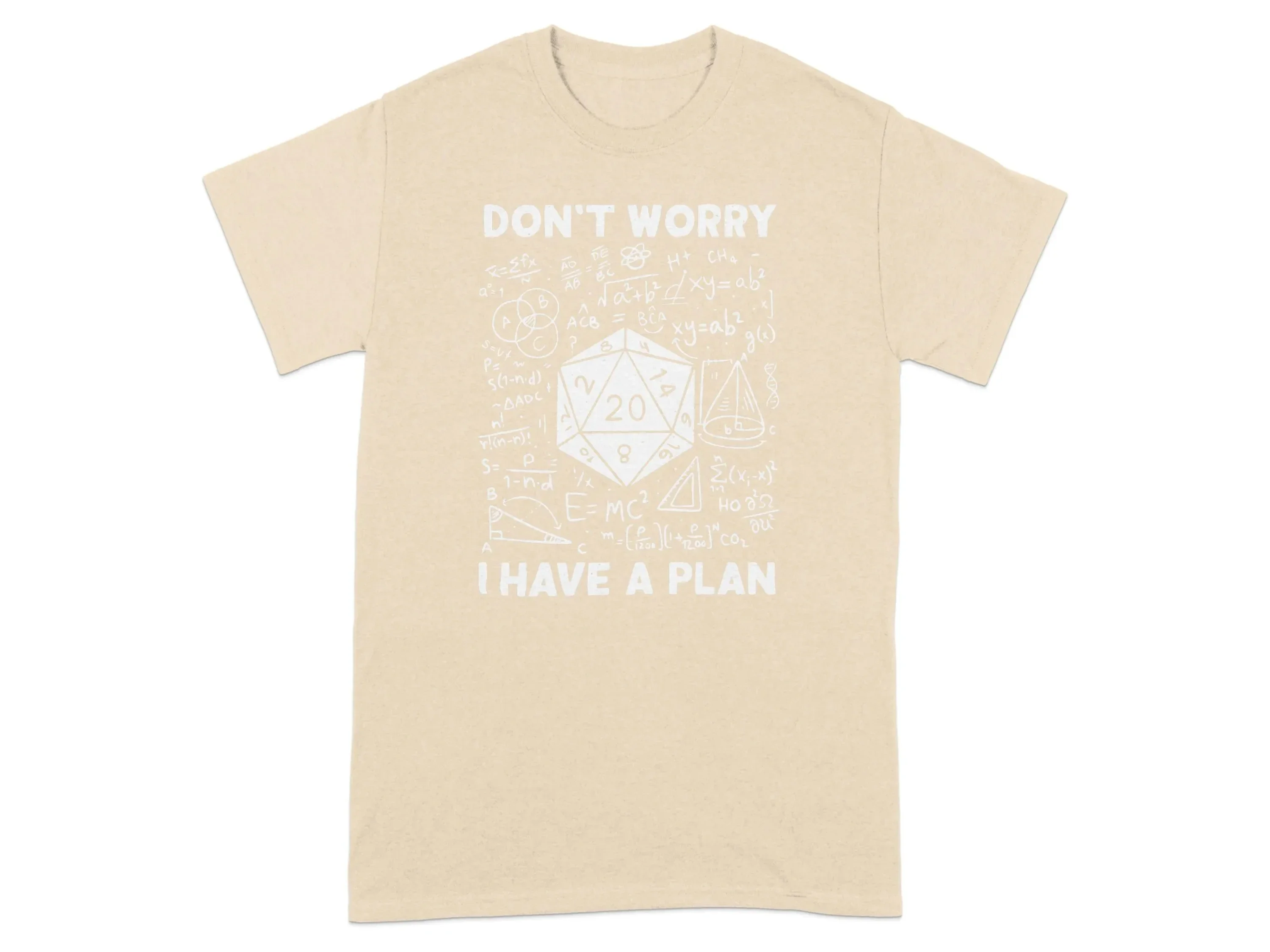 Funny Math Geek T-Shirt Humorous Math D20 Design Gift for Math Teachers Nerdy Math Enthusiast Tee Hilarious Dungeons Dice Shirt