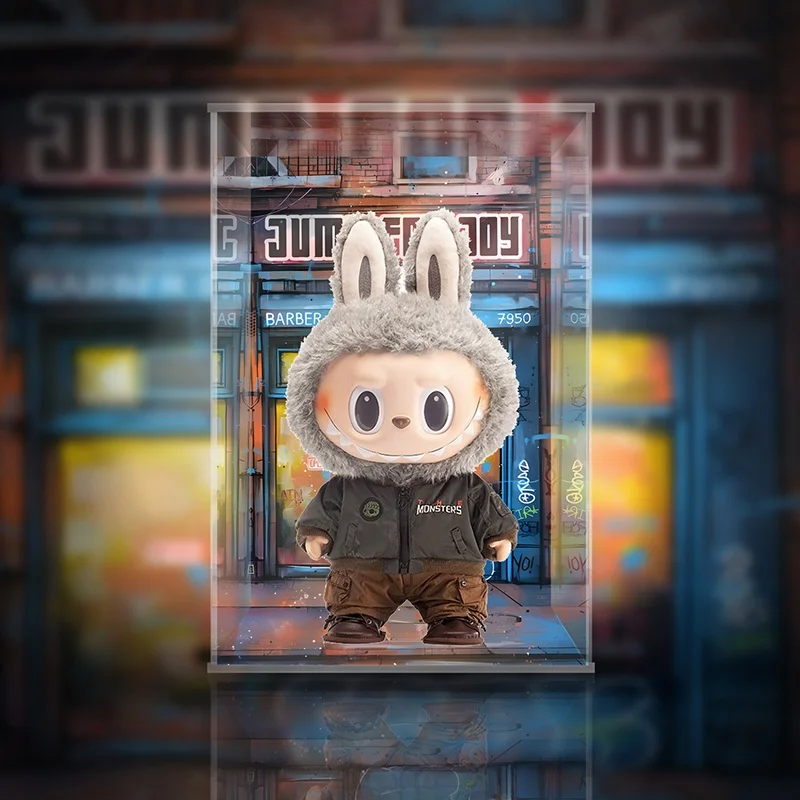 

Labubu Jump for Joy Plu Toy Display Box Collectible Vinyl Doll ow Case ex Suitable for Ages 4 And above