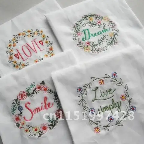 

1pcs Cotton Tea Towel Embroidered Kitchen Towels for Wedding Cloth Napkins Multi Purpose Dining Table Mat Party Decorate