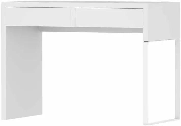 مكتب كمبيوتر بطول 102 سم، مكاتب كمبيوتر محمول بيضاء للمكتب، طاولة دراسة للطلاب، أثاث منزلي للغرفة، مع أدراج واسعة وواسعة