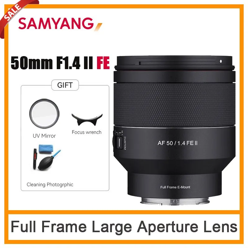 

Samyang AF 50mm F1.4 II Camera Lens Full Frame Large Aperture Portrait Fixed Focus Lenses for SONY FE Mount Cameras A7II A73 A7R