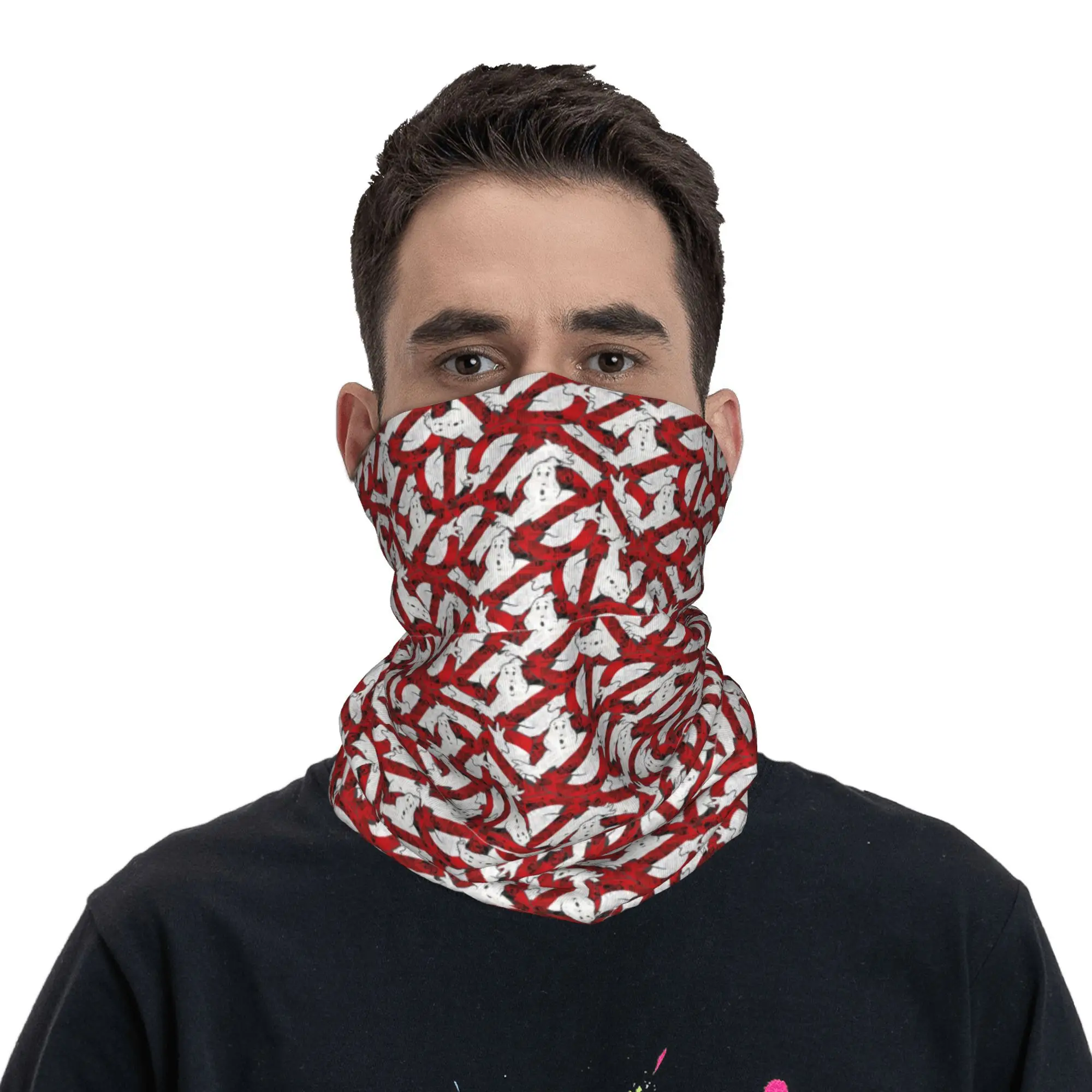 The GhostBusters logo pattern Bandana Neck Gaiter Printed Mask Scarf Multi-use Headwear Running For Men Women Adult Breathable