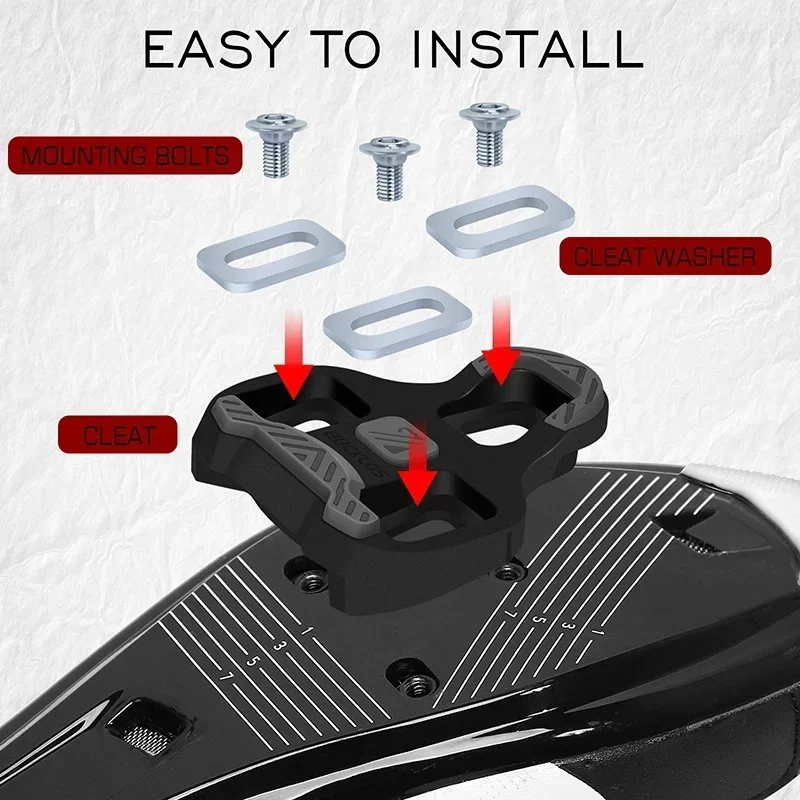 BUCKLOS Road Bike Pedal Cleats for LOOK KEO Bicycle Cleat Anti Slip Cycling Pedal Clipless Pedal Shoes Cleat Bicycle Accessories image 4