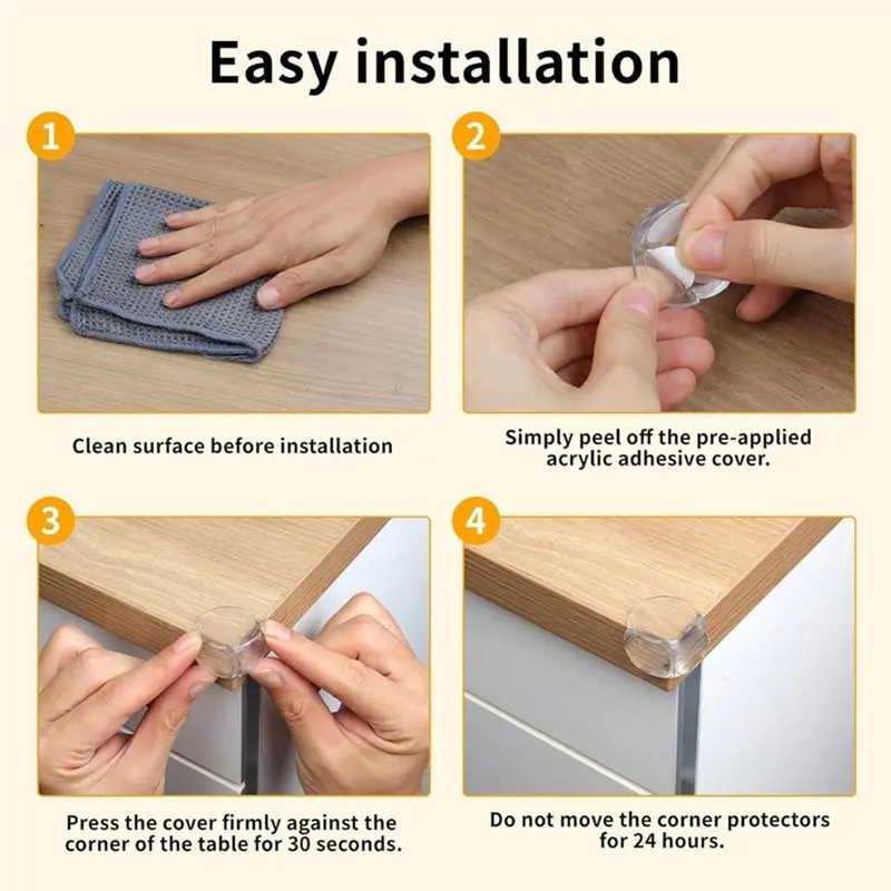 A63T-Furniture Corner Guards Table Corner Protectors Child-Safety Edge/Corner Guards
