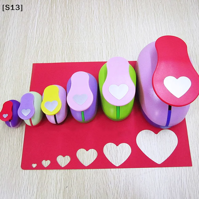 Perforadora de papel de espuma EVA con forma de corazón DIY para hacer tarjetas de felicitación, perforadora hecha a mano para álbumes de recortes, perforadora de esquinas redondas [S13]