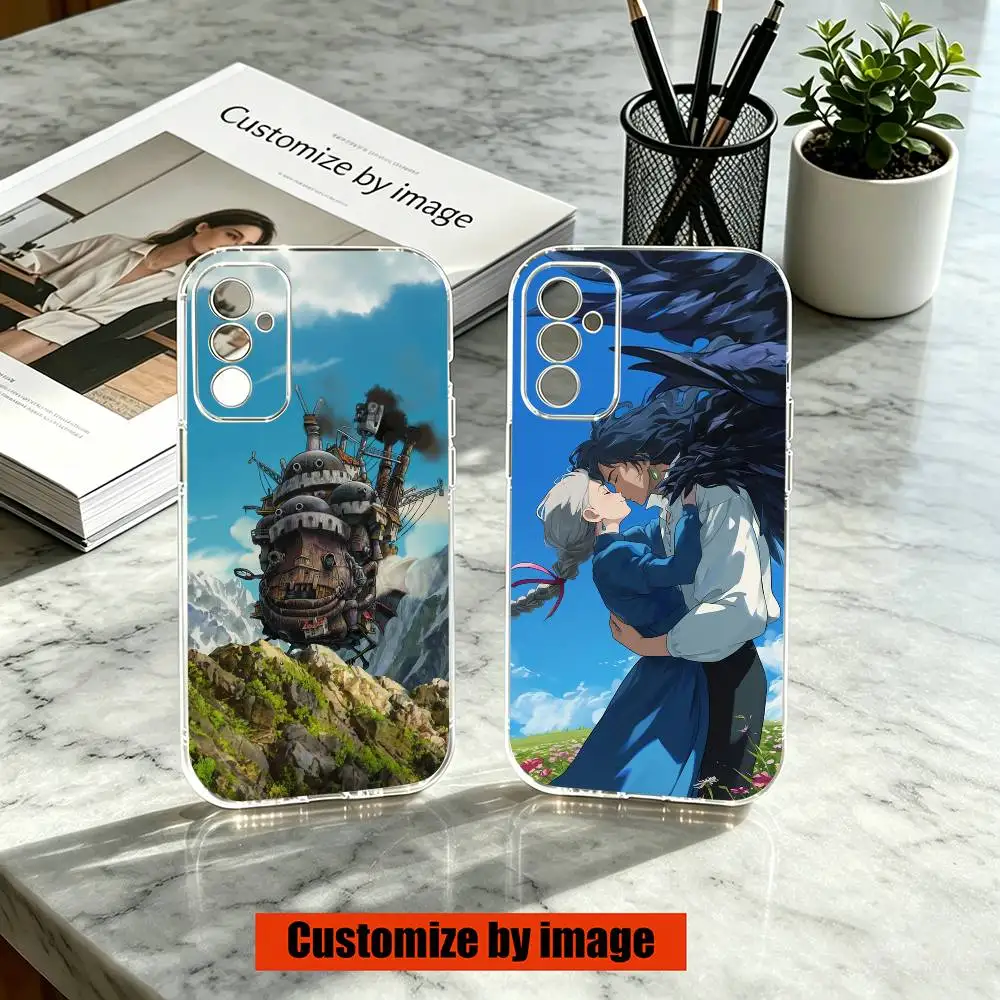 

Howls M-Moving Castle Sophie Anime Phone Case For SamsungA10,12,20,21S,30,31,40,50,51,52,70,71 Transparent Cover