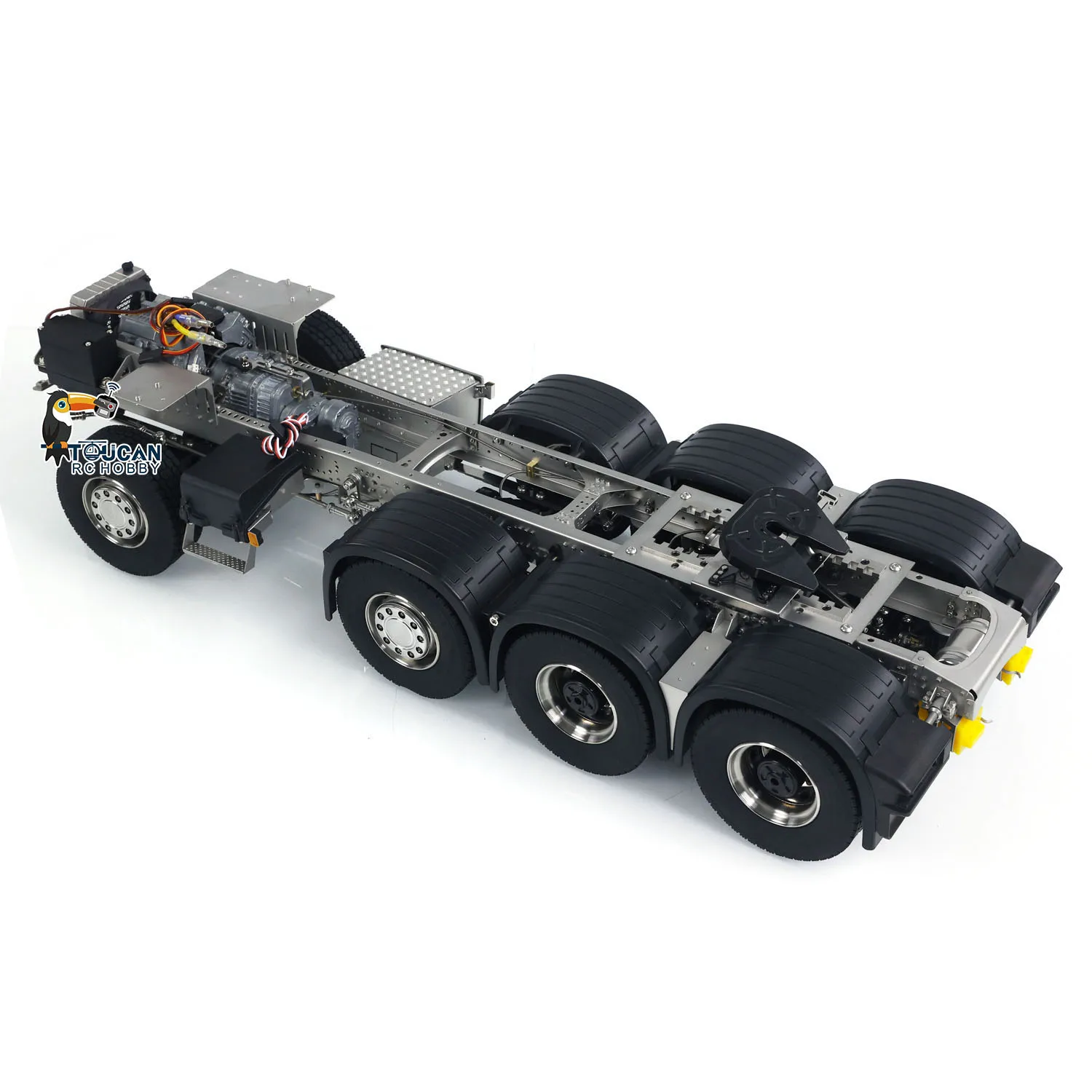 8x8 Radio Control Metal Chassis Assembled for Toys 770S 1/14 RC Tractor Truck Model 3-speed Transmission Vehicle Cars TH23783