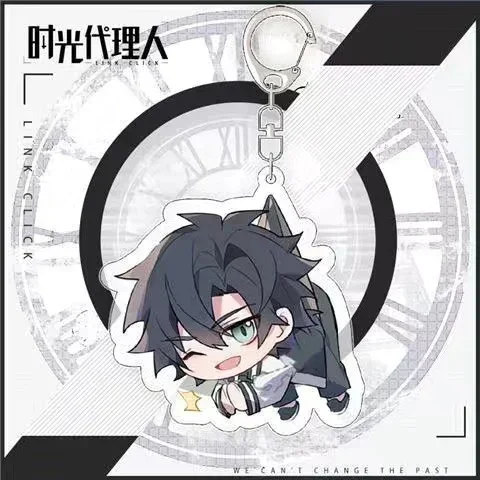 Anime Link Click Charles Lucas Jo Cosplay Acrylic Two-sided Interlayer Keychain Student Xmas Gifts Ornament Creative Pendants