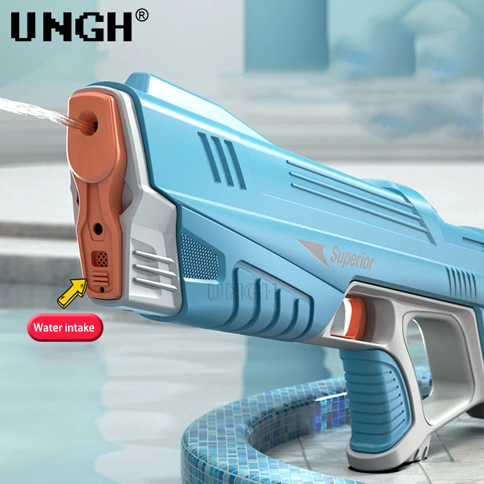 UNGH น้ำปืนอัตโนมัติดูดซับน้ำฤดูร้อนไฟฟ้า High-Tech Burst Water Gun ชายหาดกลางแจ้งน้ำต่อสู้ของเล่นของขวัญ