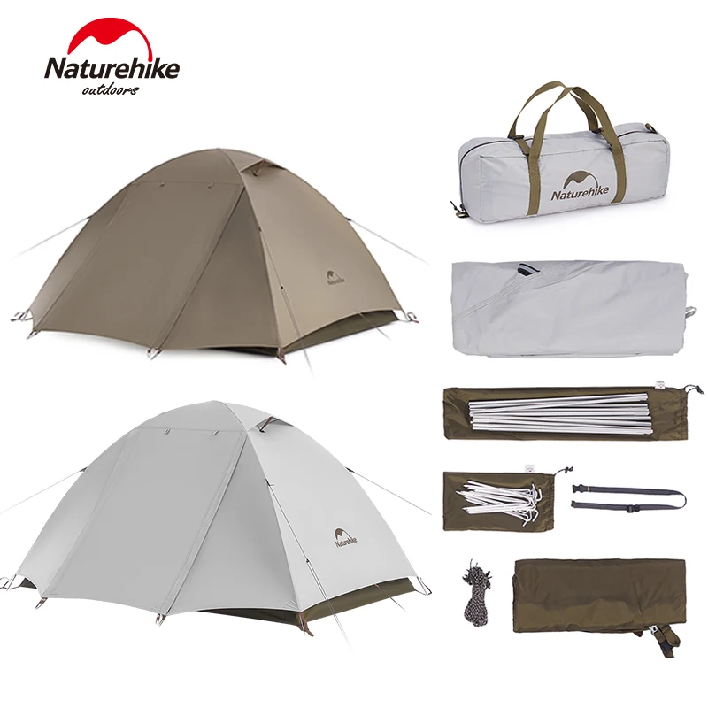 

Naturehike 1-3 Person Trekking Tent Ultralight Dome Tent Camping Hiking Backpacking Tourist Double Layer Lightweight 2.5kg