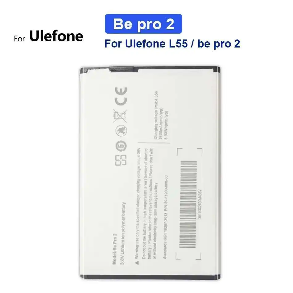 

High Capacity Battery 2600mAh-4200mAh For Ulefone L55 T1 Gemini Pro Vienna be pro 2 Tiger 5.5" HD MTK6737 Portable batteries