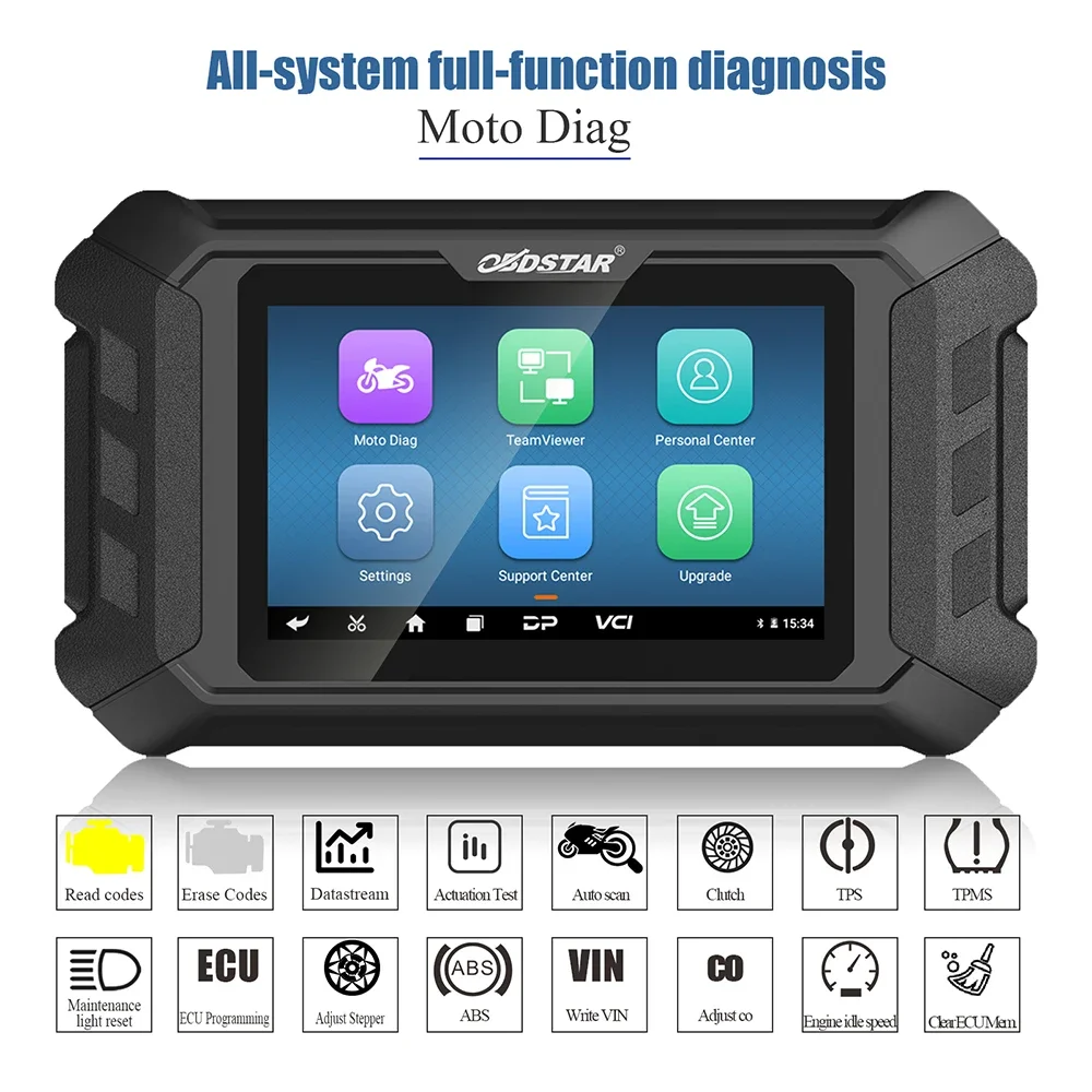 OBDSTAR MS50 Basic Or Standard Motorcycle OBD2 Scanner Motorbike Diagnostic Key Program and ECU Tools MS50 Online English Only