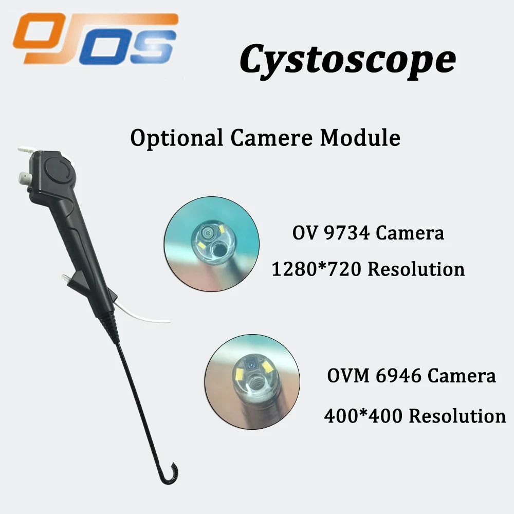 CRW Medical Endoscopy Flexible Cystoscope Portable USB   with Light Fiberless   5.2mm 1280*720p