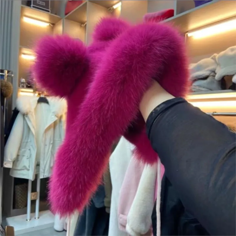 

Men's and women's imitation ear-protecting fisherman hats woolen plush warm snow