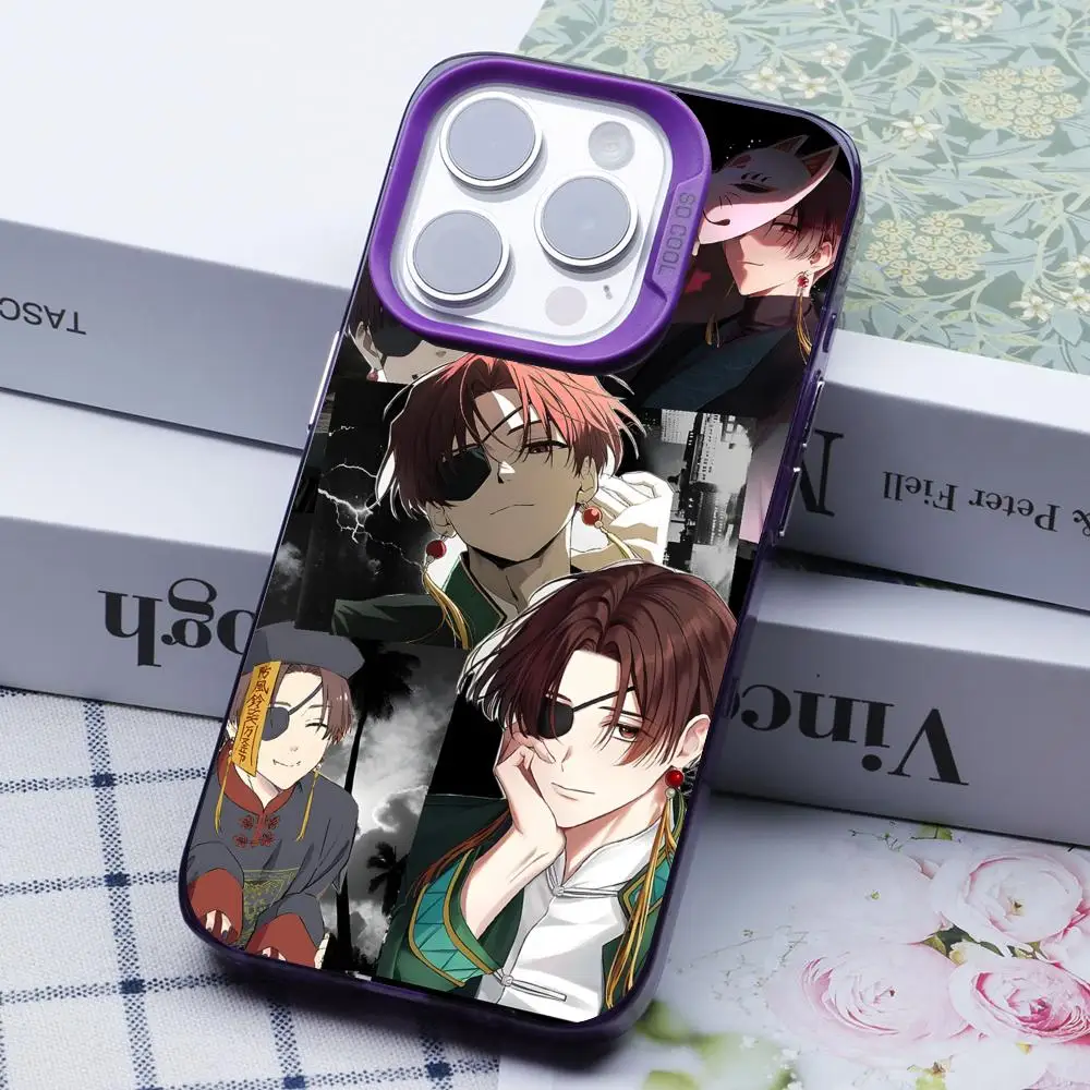 Disjuntor de vento hayato suo capa de telefone para iphone 17 16 15 14 13 12 11 xr xs 8 7 pro max plus translúcido roxo capa