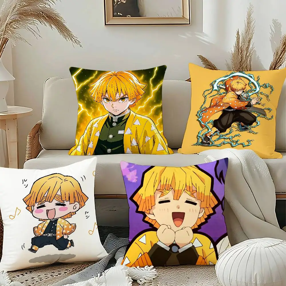

A-Agatsuma Z-Zenitsu Pillow Case Pillow Cover Cushion Case For Sofa Couch Polyester/Cotton Pillowcase For Fall Home Decor