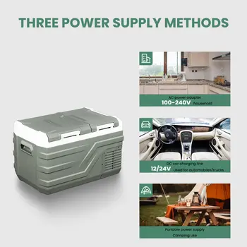 Alpicool NLS 20L 30L 40L Autochladnička Mini chladnička s mrazákem 12V Přenosná kompresorová chladnička 12/24V DC 100-240V AC Pro kempování 10 nejlepší prodej Mini lednička na čaj Pearl Boba - №1