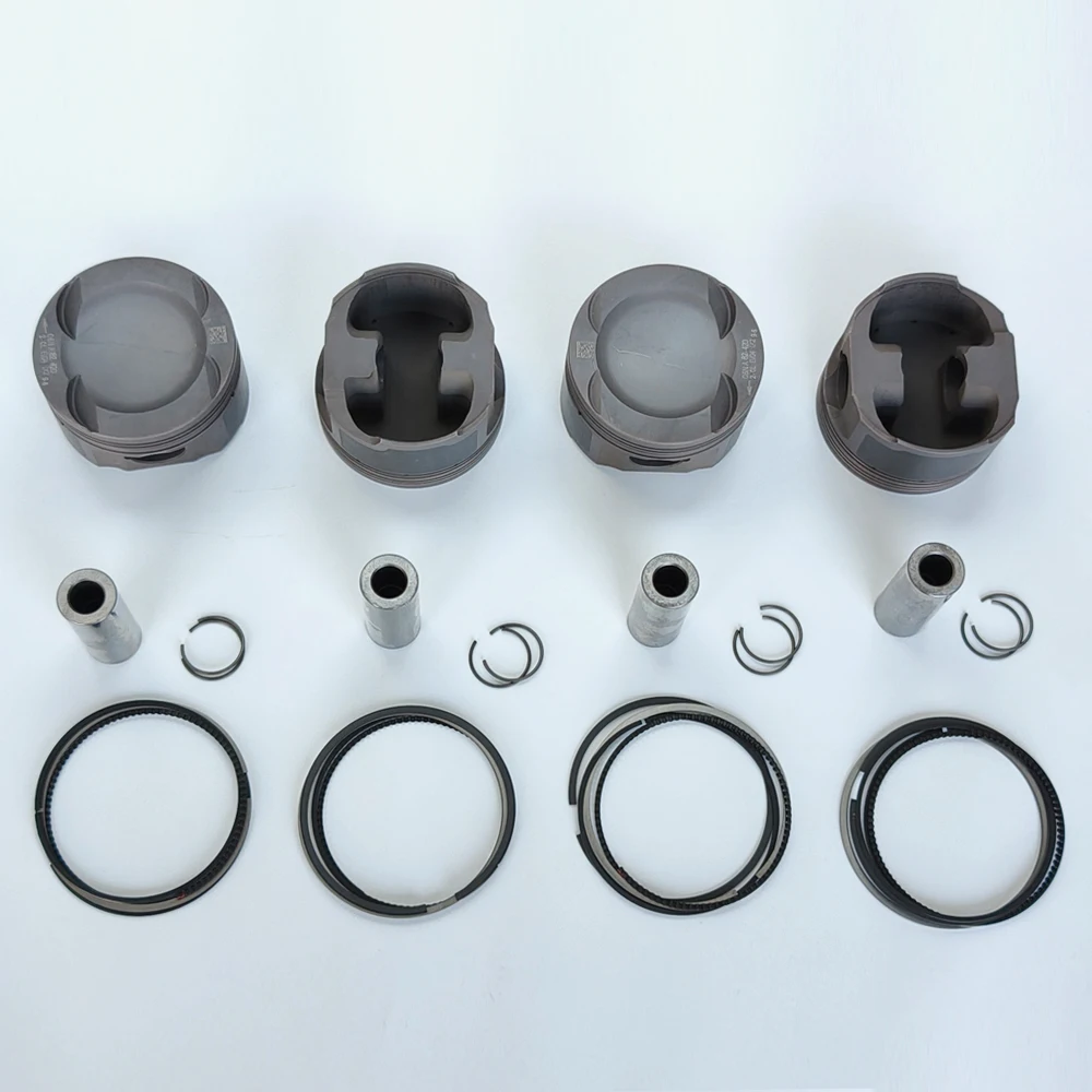 Forged 4032 Piston and Rods Kit 83mm Cr 9.3/9.5:1 4-Piece Fits for Audi for VW EA888 C2.0T TSI TFSI Engine Upgrades Performance