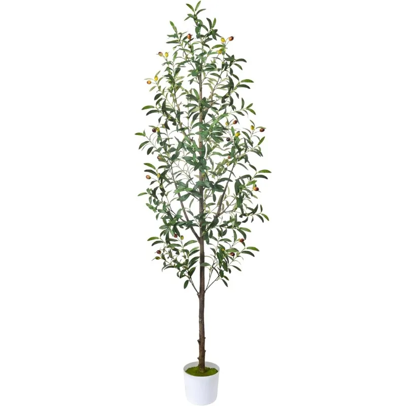 

Artificial Olive Tree,Tall Faux Olive Tree for Indoor,Fake Potted Olive Plants with Silk Leaves and Lifelike Fruits（1 Pack）