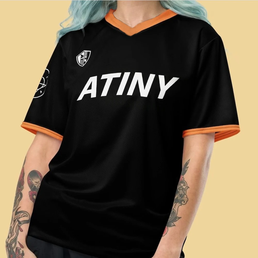 

Ateez Atiny Джерси с коротким рукавом Подарок фаната Atiny Подарок 2025 Новая модная футболка Y2K с v-образным вырезом Мужская женская быстросохнущая майка