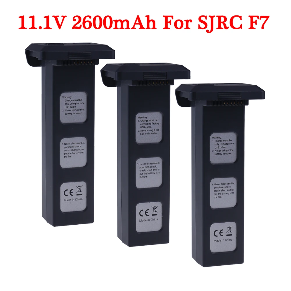 

11.1V Battery for SJRC F7 4K Pro Battery 11.1V 2600mAh Battery For Brushless 5G Wifi PFV Drone Parts Accessories