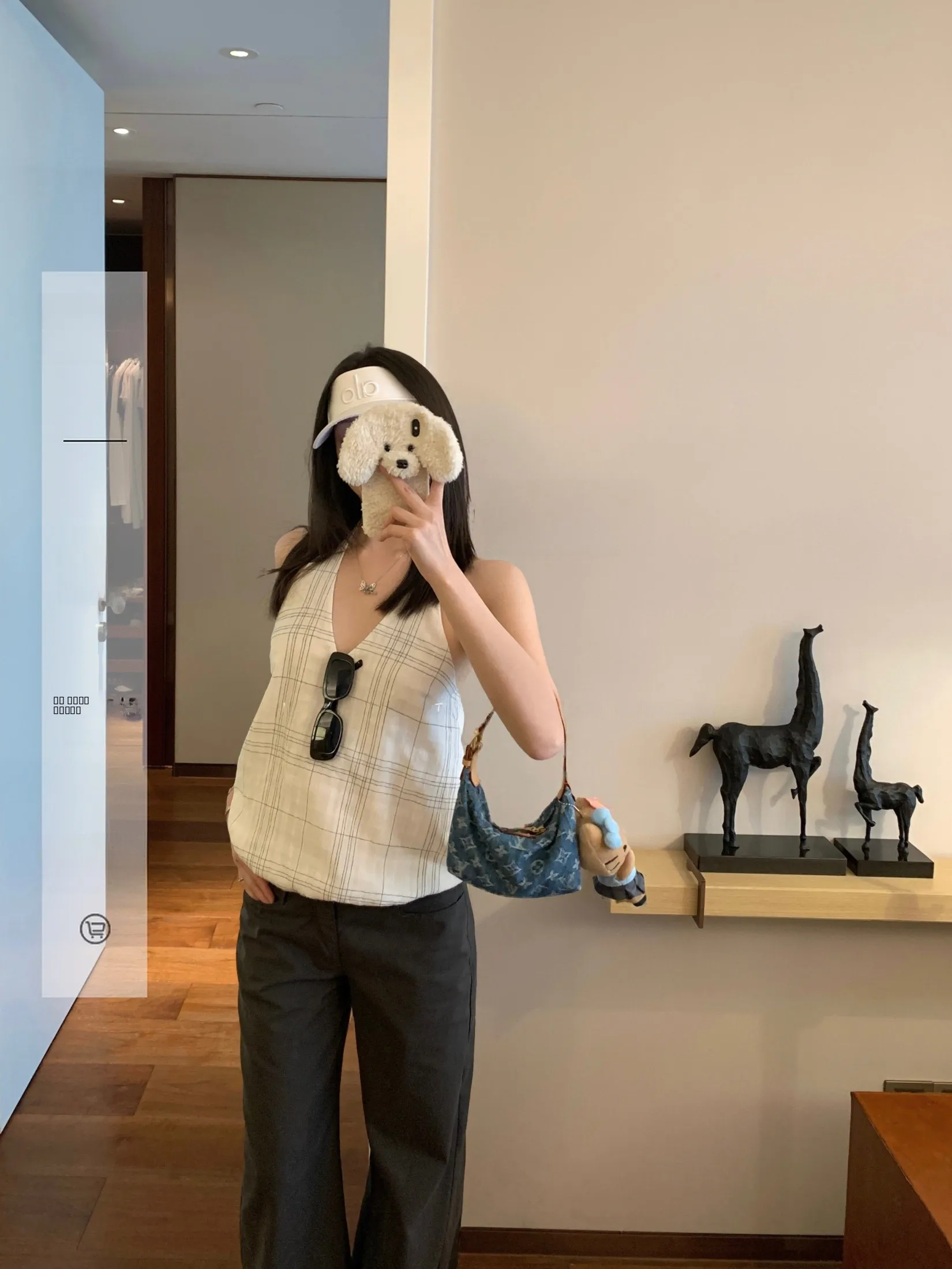 

Ultra-Thin 00% Cotton Plaid V-Ne Tie Waist Vest Women's Faion Design Svel Top Commute Sle Color Zipper Clo...