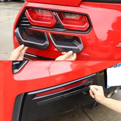 For Chevrolet Corvette C7 2014-2019 ABS Black Car Rear Tail Light Rear fog lamps Blackout Cover Trim Sticker Car Accessories