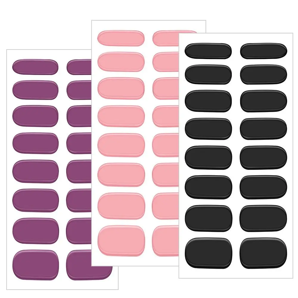 16Tips Fashion Solid Color Gel Nail Sticker 5D UV Semi-Cured Nail Decal Full Cover Need UV Lamp Nail Decor