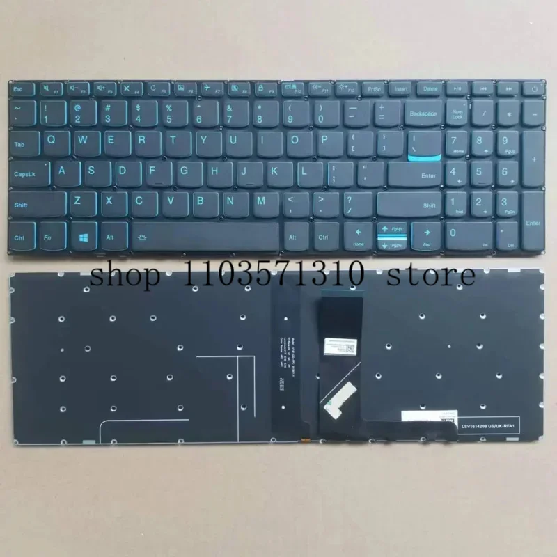 

N Новая американская клавиатура для ноутбука Lenovo IdeaPad L340 L340-15 L340-17 L340-15IRH синяя со светодиодной подсветкой английский 9Z. 설hn.. b1n nsk-bwbb