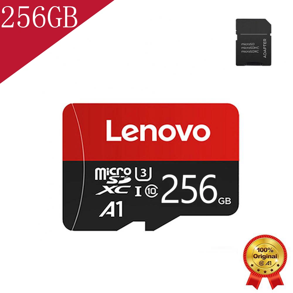 Lenovo การ์ดไมโคร TF SD การ์ด UHS-I, การ์ดหน่วยความจำ U3 1TB A1การ์ดหน่วยความจำความเร็วสูง SD การ์ด128GB สำหรับ Xiao Mi SD Nintendo SWITCH Ps4เกม Ps5แล็ปท็อป