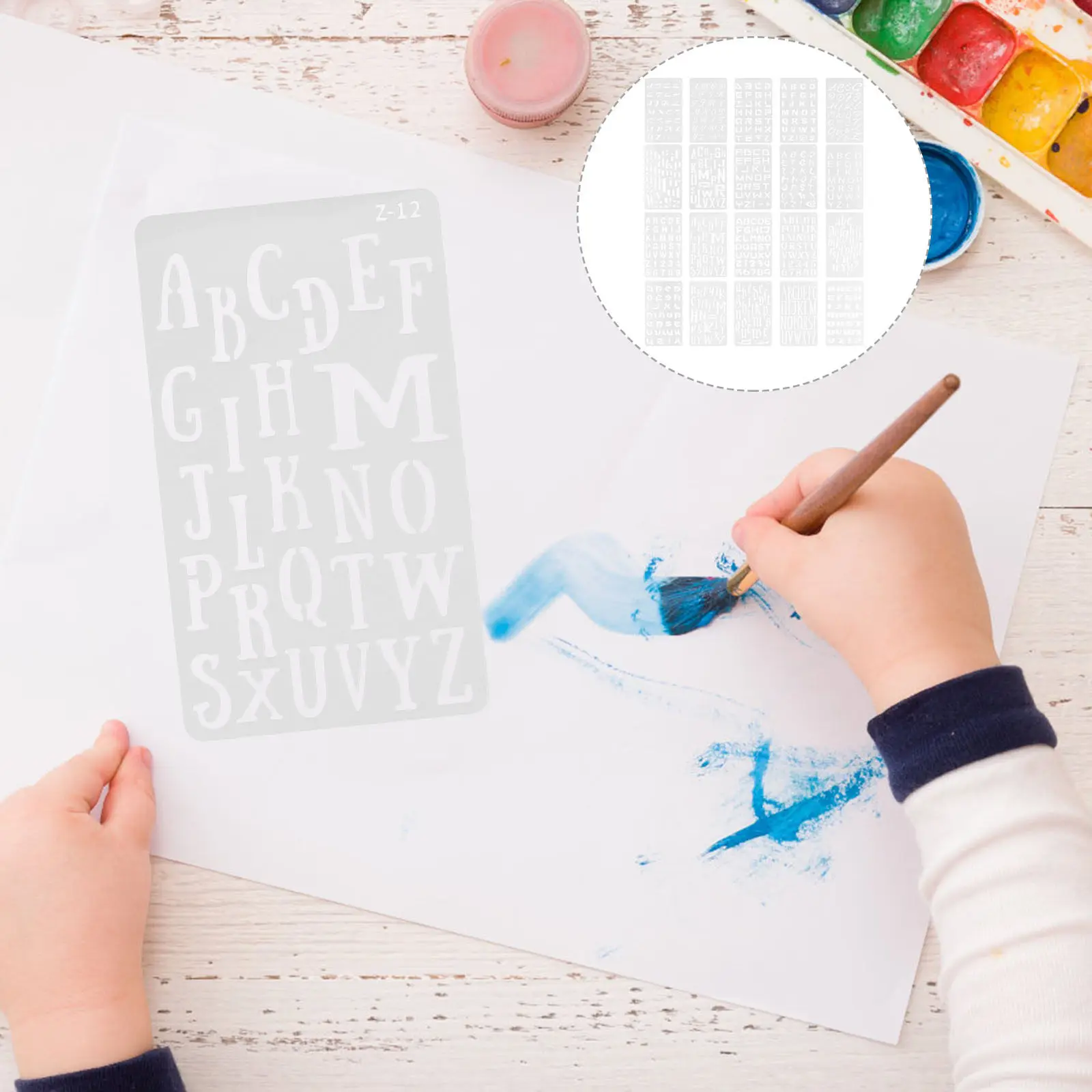 Drawing Stencils Alphabet Template Replacement Decorative for Painting Calligraphy Letters