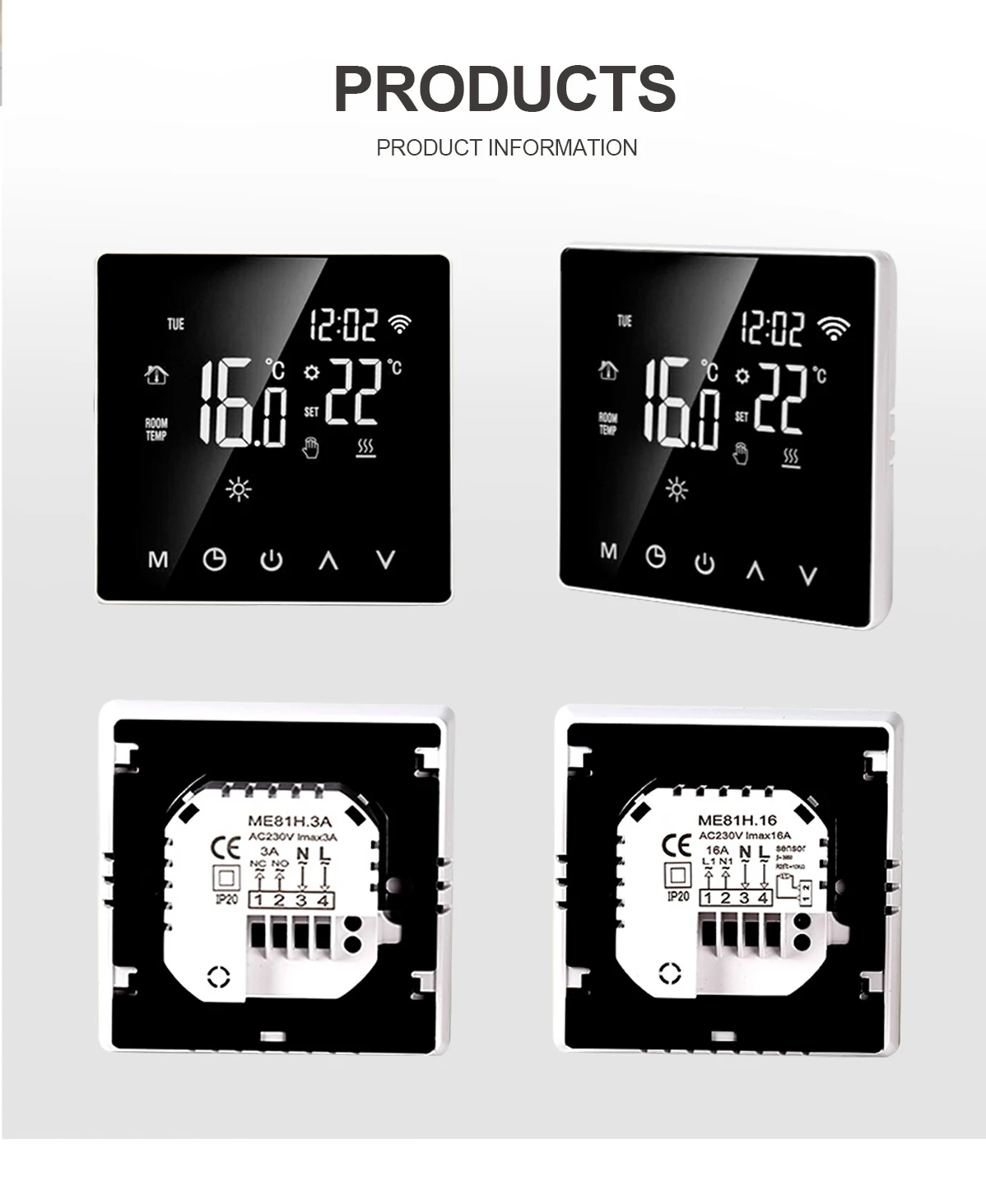 الحياة الذكية واي فاي غرفة ترموستات الكهربائية/المياه الطابق متحكم في درجة الحرارة العمل مع أليكسا جوجل المنزل #6