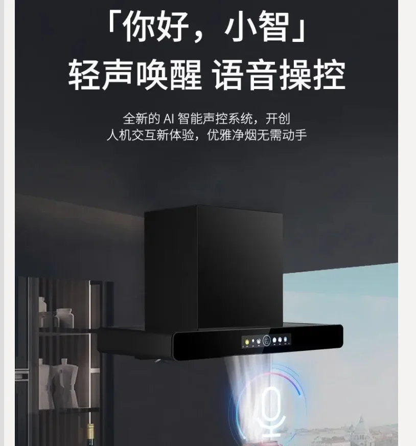 220 فولت Haotaitai شفاط المطبخ النازع قوية صامتة كبيرة شفط التنظيف التلقائي CBL #6