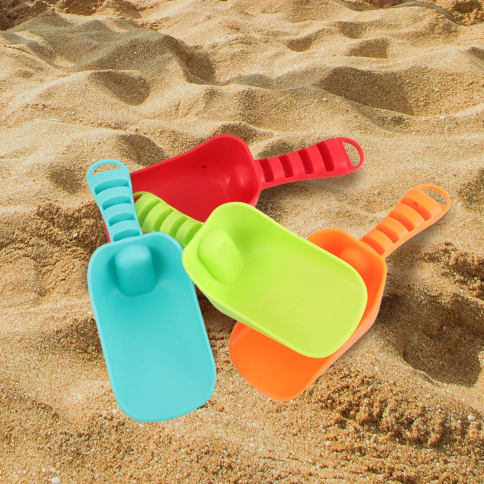 Pelles de plage en plastique coloré pour enfants, 4 pièces, creuser du sable, équipement de plage d'été en plein air, jeu de sable, jouets pour tout-petits